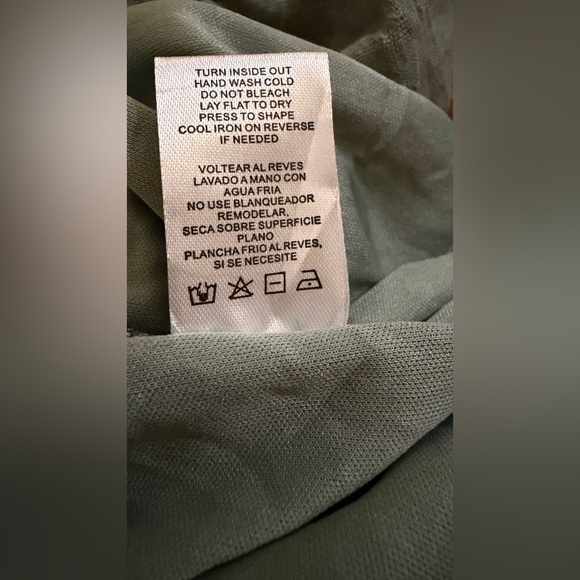 Smocked Ruffle Sleeve Maxi/ midi  Dress in Sage Green NWT by Penelope Rose - Picture 9 of 10